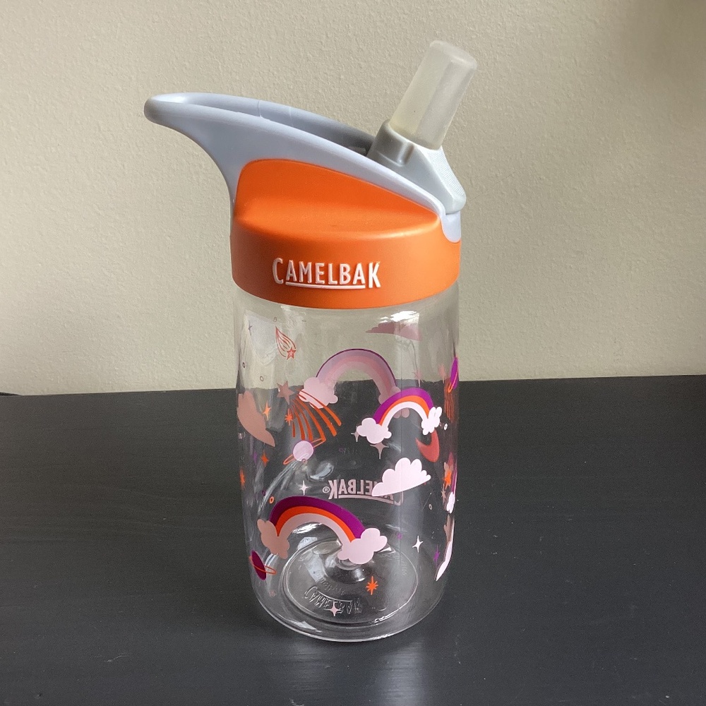CAMELBACK EDDY KIDS 12oz WATER BOTTLE WITH STRAW, BPA FREE EUC